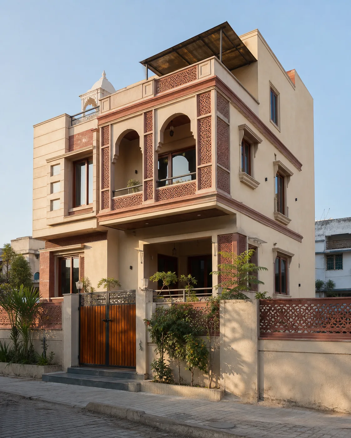 Traditional-modern independent home in Jaipur